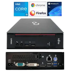 Handgefertigt Computer Mini PC-System ESPRIMO Intel i5 8GB 256GB SSD DVD-Brenner Win11Pro V24 RS232 Refurbished