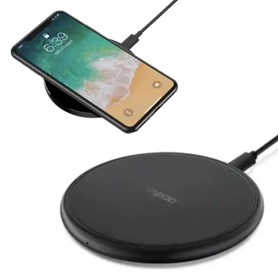 Induktives Ladegerät für Smartphones Tablets bis 10W Leistung mit USB-Port Echt