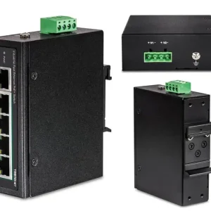 Industrie Switch 5Port LAN RJ45 PoE Switch Hutschiene DIN Rail Input 48V Letzte Chance