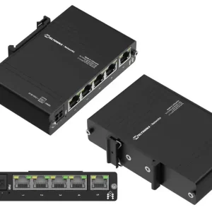 Weltweiter Versand Industrie Switch 5Port LAN RJ45 Switch Hutschiene DIN Rail Input 24V 9-30V