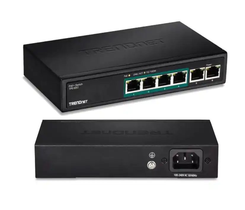 Nur Für Kurze Zeit LAN RJ45 PoE Switch 6Port 60W davon 4xPoE 10-100Mbit