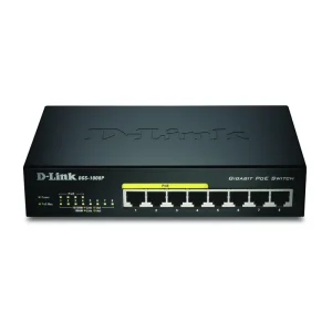 LAN RJ45 PoE Switch 8Port davon 4xPoE 10/100/1000 DLink Gigabit Exklusiv