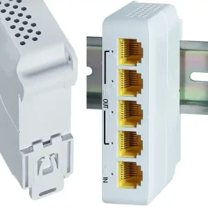 LAN RJ45 PoE Switch Hutschiene 5Port davon 4xPoE 10-100-1000Mbit Top-Seller