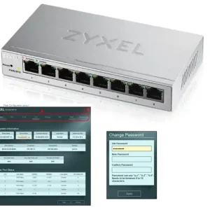 Neu LAN RJ45 Switch 8Port Desktop 10/100/1000Mbit für Streaming Managed mit Netzteil