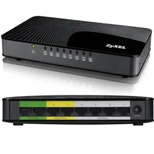Finale Aktion LAN RJ45 Switch 8Port Desktop 10/100/1000Mbit für Streaming Unmanaged mit Netzteil