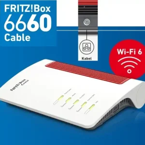 FritzBox 6660 Router Kabelanschluss WLAN TK Fon VoIP Cable-Box LAN WIFI6 Weltweiter Versand