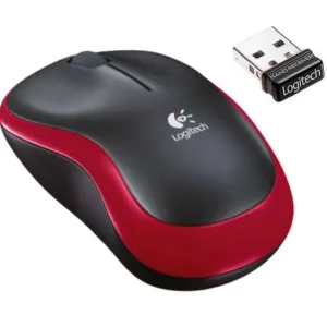 Funkmaus Logitech Wireless M185 Maus Rot mit Nano USB Empfänger Echt