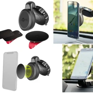 Handyhalter Magnethalter mit Saugnapf für Montage im Auto für Smartphone Handy Neue Ware