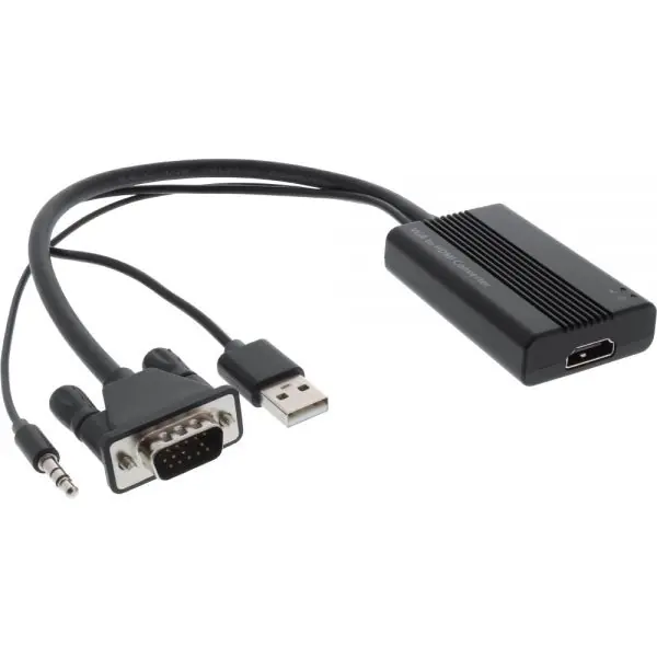 Premium Medienkonverter VGA HDMI Konverter Bildwandler VGA + Audio auf HDMI
