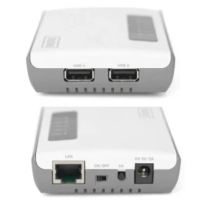 Schnäppchen Mini NAS mit Printserver Druckserver mit LAN + WLAN und 2x USB2 Ports