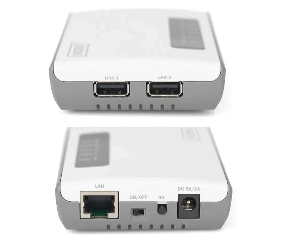 Schnäppchen Mini NAS mit Printserver Druckserver mit LAN + WLAN und 2x USB2 Ports