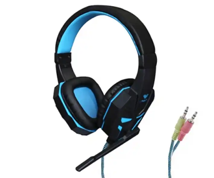 Abverkauf Multimedia Headset Kopfhörer mit Bügelmikrofon und 2x3,5mm Klinkenstecker