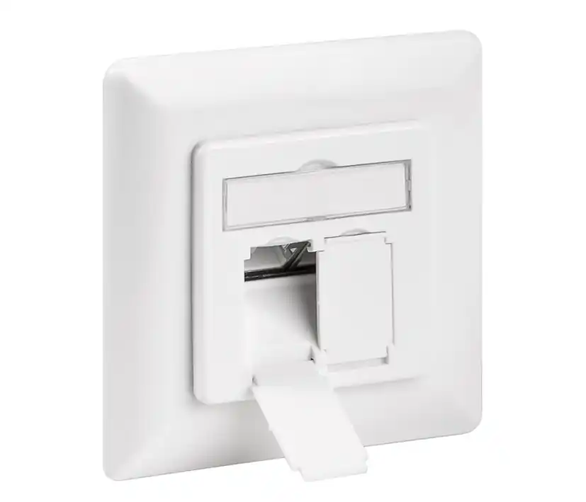 Netzwerkdose CAT6 Unterputz Doppeldose LAN Dose mit Blende Reinweiss Solange Der Vorrat Reicht