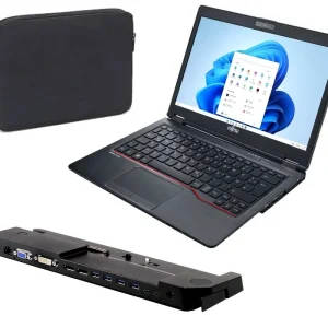 Geprüft Notebook 12,5" Intel i3-G8 8GB 256GB SSD Webcam USB-C WiFi Win11Pro U729 Dockingstation Leasingrückläufer