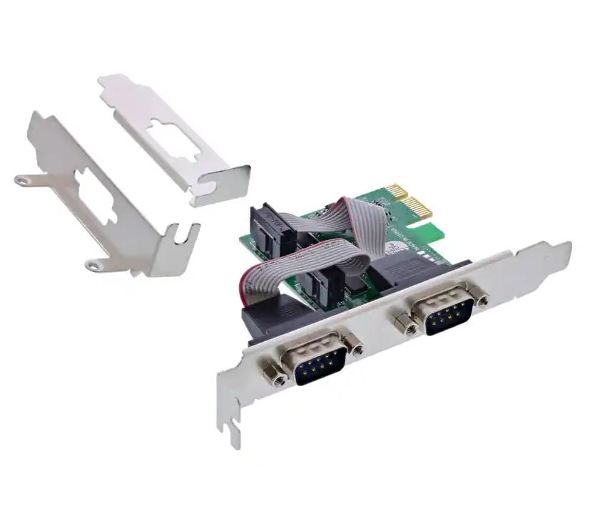 Mengenrabatt PCI-E Steckkarte 2x RS232 serielle V24 COM-Port PC Steckkarte für Computer Tower Desktop Mini SFF