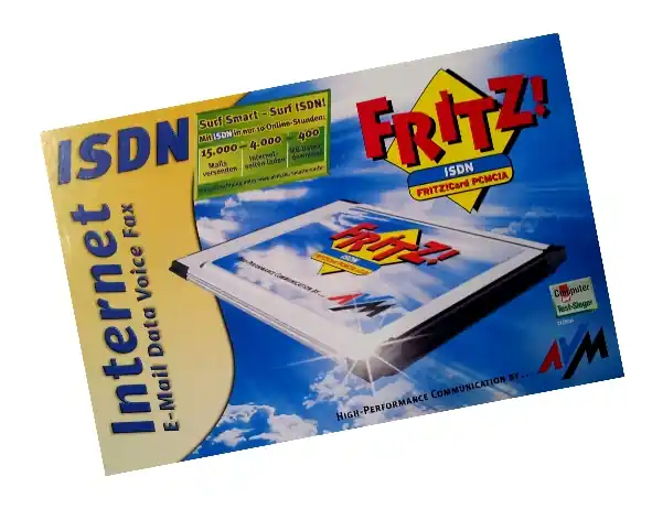 PCMCIA FRITZ!Card 2.0 ISDN Karte Modem NEU in OVP Preis Gesenkt