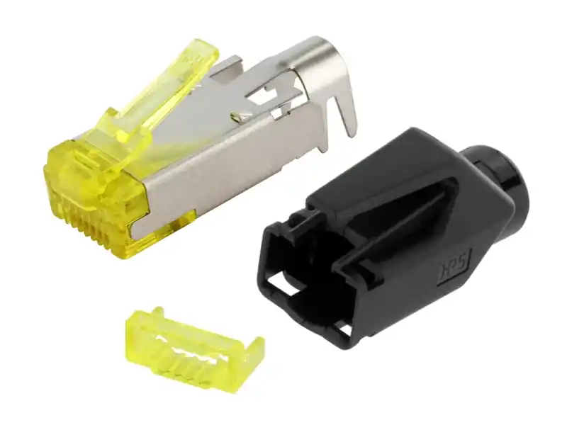 Versand Am Gleichen Tag RJ45 Stecker CAT6A 8pol geschirmt inkl Tülle LAN Stecker Hirose