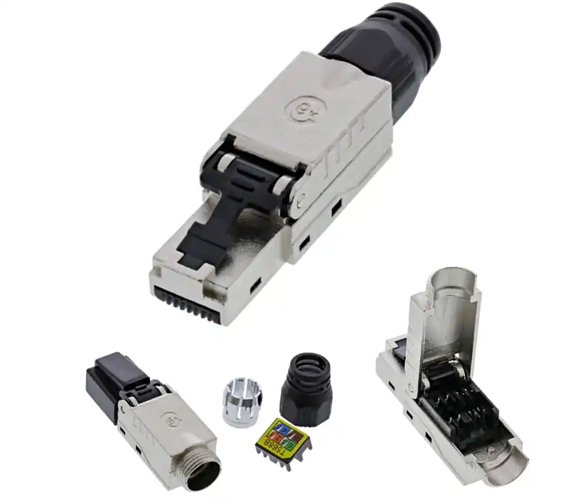 Ausverkauf RJ45 Stecker CAT6a für LAN Verlegekabel Feldkonfektionierbarer