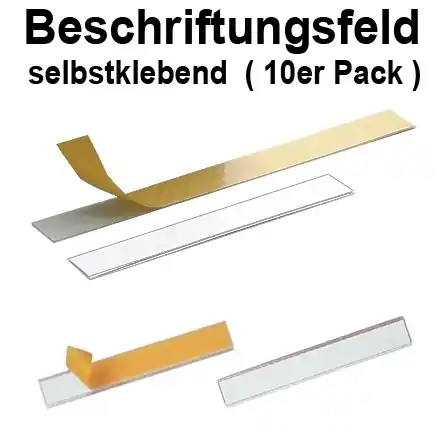 Schild Beschriftungfeld 200x15mm selbstklebend (10-er Pack) Exklusiv