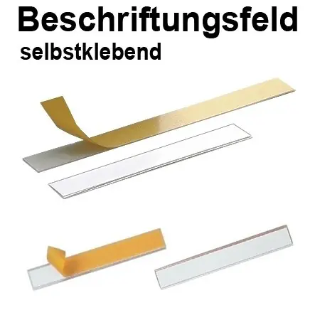 Schild Beschriftungfeld 200x40mm selbstklebend (5-er Pack) Zertifiziert