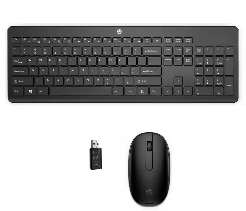 Kostenloser Versand SET Funktastatur mit Funkmaus HP Wireless mit USB Empfänger Vorführmodel
