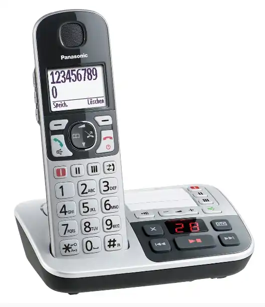 Telefon Funktelefon KX-TGE520GS für Senioren mit SOS-Taste und Anrufbeantworter Ausverkauf