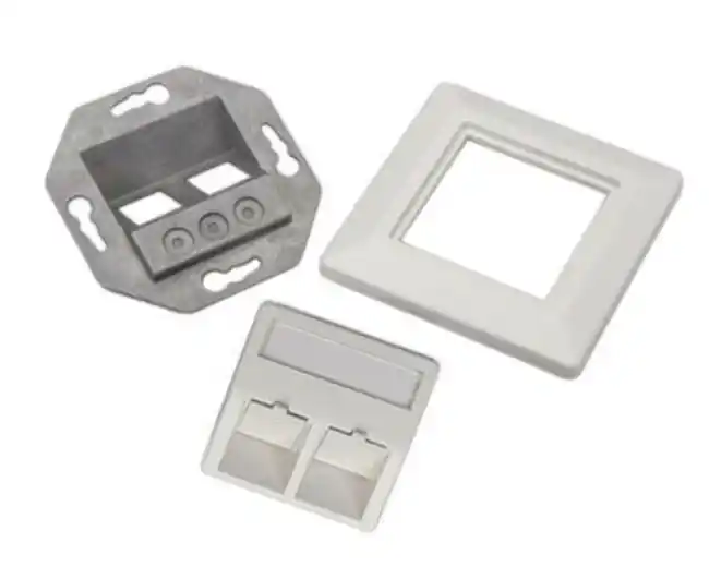 Telegärtner Modulaufnahme Keystone Träger mit Blende Alpinweiss für RJ45 Kupplung Neu