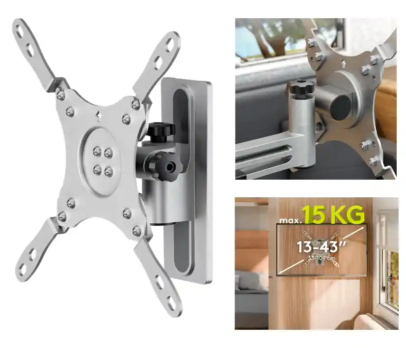 TV Halter für Wohnmobil Caravan bis 42zoll drehbar kippbar M80 VESA75 VESA100 VESA200 Markenprodukt