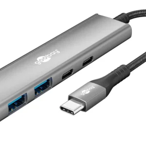 Abverkauf USB-C Hub 4-Port Input USB-C auf 2x USB-C und 2x USB-A 4-fach USB Hub bzw USB Verteiler