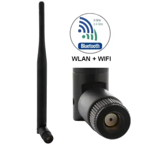WLAN Antenne 2,4-5,8Ghz mit SMA-REV-Stecker auch für Bluetooth geeignet Direkt Vom Hersteller