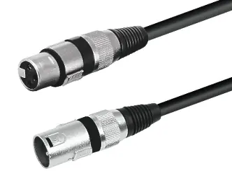 0,5m XLR Kabel 3pol XLR Buchse auf XLR Stecker --Schwarz-- Markenprodukt