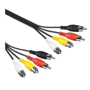 Solange Der Vorrat Reicht 1,5m Cinchkabel 4fach Cinch Quatro mit 8x Stecker