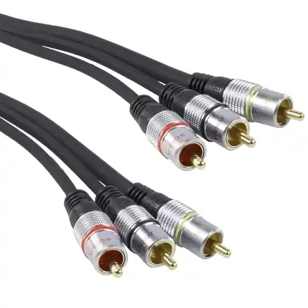 Direkt Vom Hersteller 1,5m Cinchkabel hochwertig 3-adrig HighEnd Qualität mit Metallstecker
