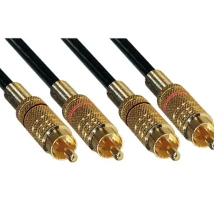 Direkt Vom Hersteller 1,5m Cinchkabel Stereo vergoldete Metallstecker MTQ