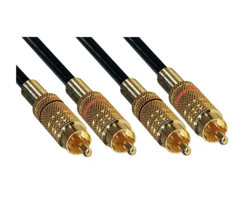 Direkt Vom Hersteller 1,5m Cinchkabel Stereo vergoldete Metallstecker MTQ
