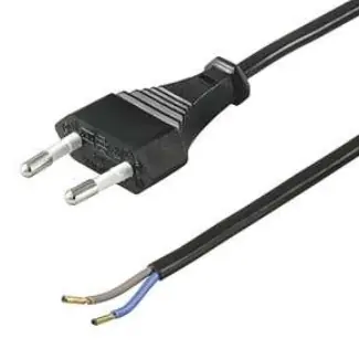 1,5m Netzkabel Eurokabel Euronetzkabel C8 mit abisolierten Kabelenden mit Aderendhülsen Mengenrabatt