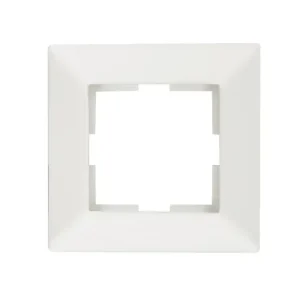 1-fach Außenrahmen 83x83mm Reinweiss Inlet 50x50mm Serie Meridian Heißes Angebot
