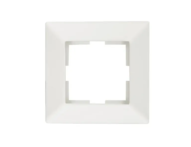 1-fach Außenrahmen 83x83mm Reinweiss Inlet 50x50mm Serie Meridian Heißes Angebot