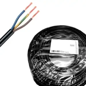 100m Kabel H05VV-F 3x 1,5qmm Schwarz Elektrokabel Kostenloser Versand