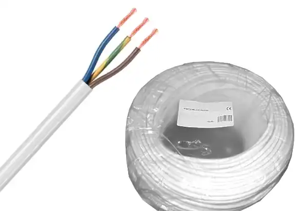 100m Kabel H05VV-F 3x 1,5qmm Weiss Elektrokabel Kracherpreis