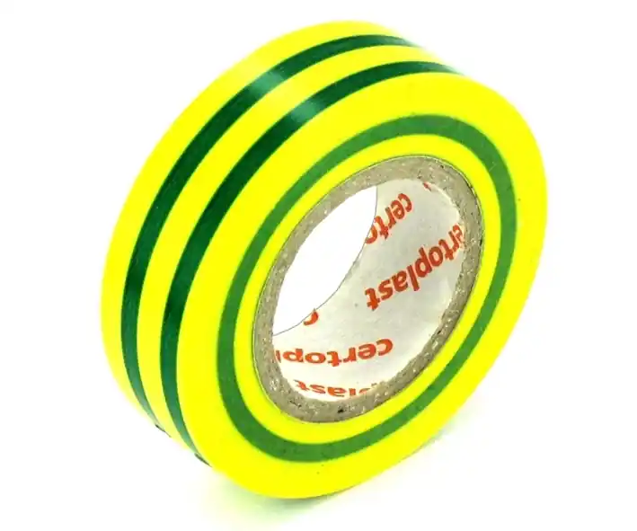 Kracherpreis 10m Elektroisolierband je Rolle in GRÜN-GELB Breite 15mm