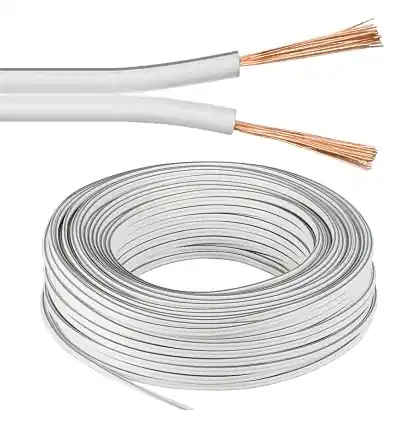 10m Lautsprecherkabel 2x 0,75qmm Ring Weiss Litze CCA Letzte Chance