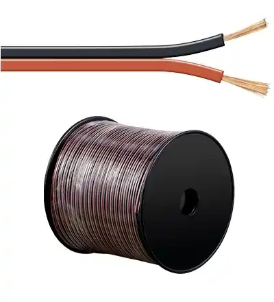 Top-Angebot 100m Lautsprecherkabel 2x 1,5qmm Ring Rot-Schwarz CCA Litze