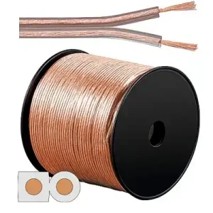 100m Lautsprecherkabel 2x 1,5qmm Ring Transparent CCA Litze Handgefertigt