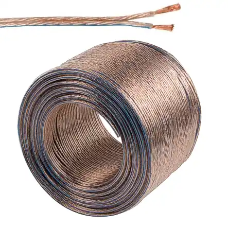 Kostenloser Rückversand 100m Lautsprecherkabel 2x 1,5qmm Ring Transparent CCA Litze