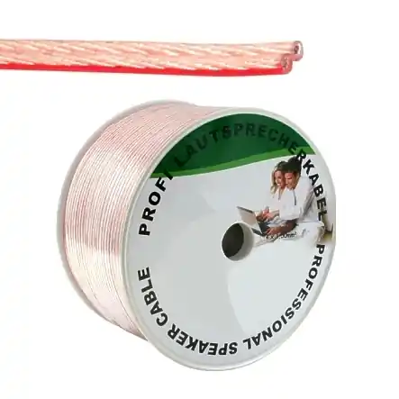 Beliebt 100m Lautsprecherkabel 2x 2,5qmm Transparent CCA Litze