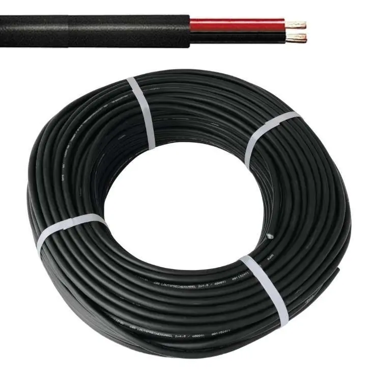 Handgefertigt 100m Lautsprecherkabel 2x 4qmm Rundkabel Schwarz