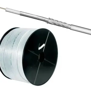 100m SAT Kabel Koaxkabel 100dB für SAT TV BK CATV 7mm Kabelfernsehen Weiss Schnäppchen