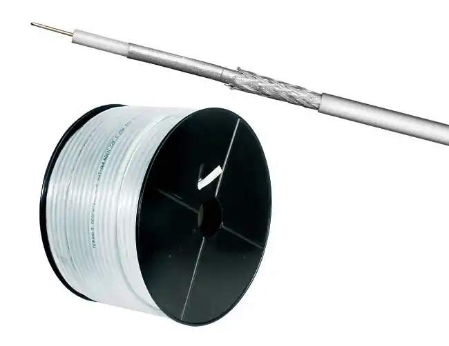 100m SAT Kabel Koaxkabel 100dB für SAT TV BK CATV 7mm Kabelfernsehen Weiss Schnäppchen