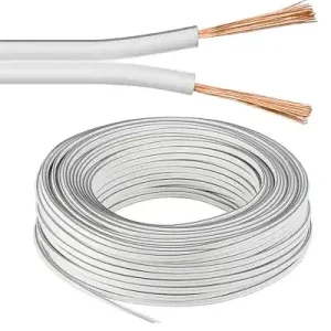 Limited Edition 10m Litzenkabel 2x 1,5qmm Ring Weiss Litze 100% Kupfer
